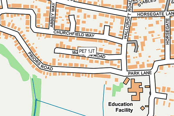 PE7 1JT map - OS OpenMap – Local (Ordnance Survey)