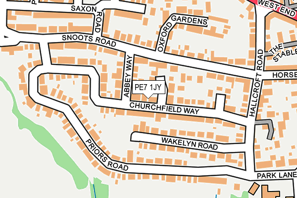 PE7 1JY map - OS OpenMap – Local (Ordnance Survey)