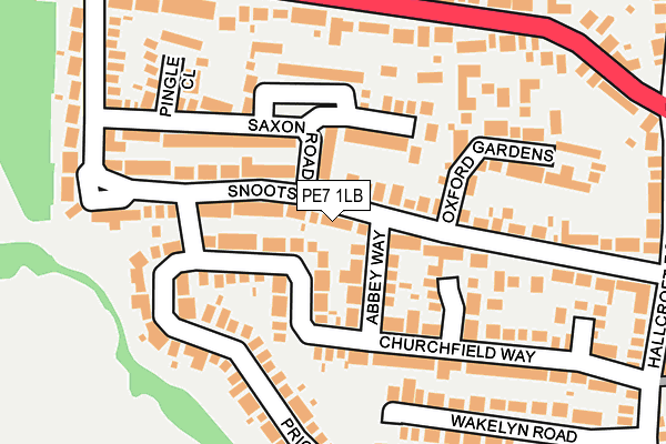 PE7 1LB map - OS OpenMap – Local (Ordnance Survey)