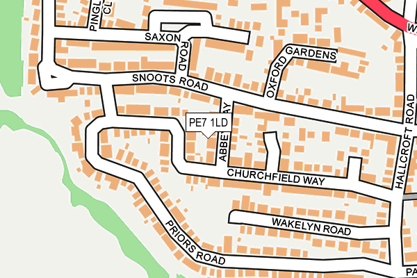 PE7 1LD map - OS OpenMap – Local (Ordnance Survey)