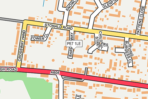 PE7 1LE map - OS OpenMap – Local (Ordnance Survey)
