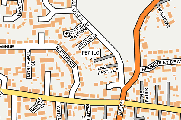 PE7 1LG map - OS OpenMap – Local (Ordnance Survey)