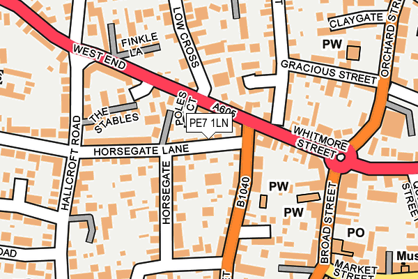 PE7 1LN map - OS OpenMap – Local (Ordnance Survey)