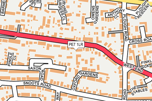 PE7 1LR map - OS OpenMap – Local (Ordnance Survey)
