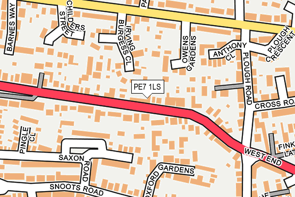 PE7 1LS map - OS OpenMap – Local (Ordnance Survey)
