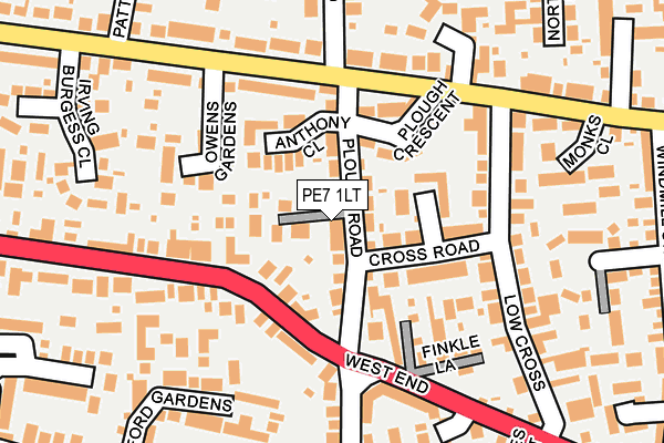 PE7 1LT map - OS OpenMap – Local (Ordnance Survey)