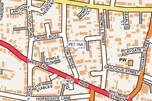 PE7 1NA map - OS OpenMap – Local (Ordnance Survey)