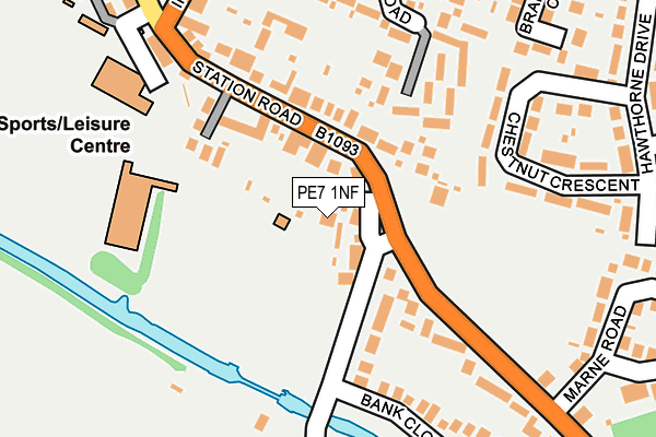 PE7 1NF map - OS OpenMap – Local (Ordnance Survey)
