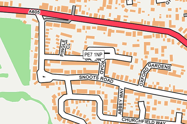 PE7 1NP map - OS OpenMap – Local (Ordnance Survey)