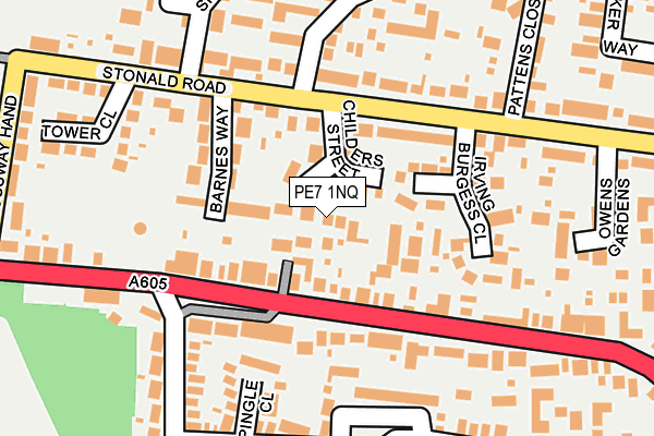 PE7 1NQ map - OS OpenMap – Local (Ordnance Survey)