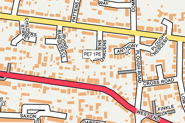 PE7 1PE map - OS OpenMap – Local (Ordnance Survey)
