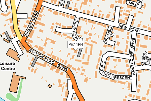 PE7 1PH map - OS OpenMap – Local (Ordnance Survey)