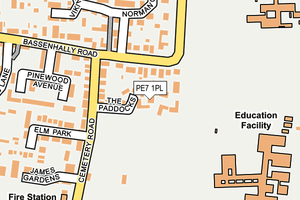 PE7 1PL map - OS OpenMap – Local (Ordnance Survey)