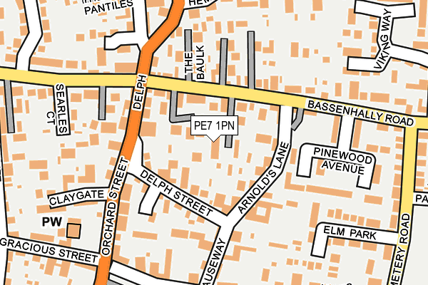 PE7 1PN map - OS OpenMap – Local (Ordnance Survey)