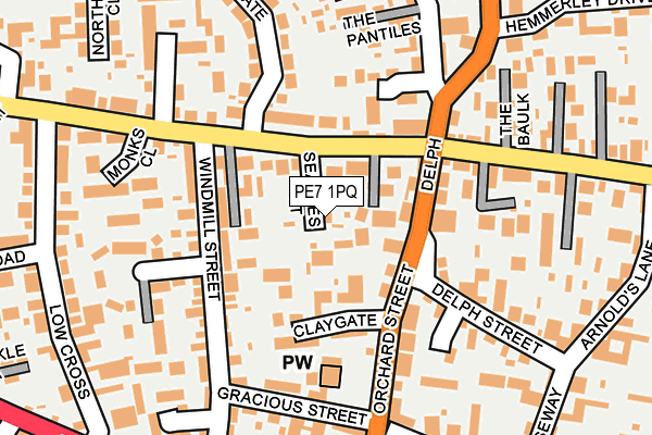 PE7 1PQ map - OS OpenMap – Local (Ordnance Survey)