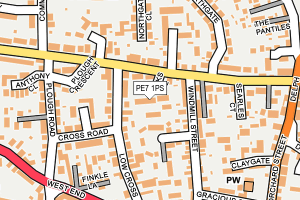 PE7 1PS map - OS OpenMap – Local (Ordnance Survey)