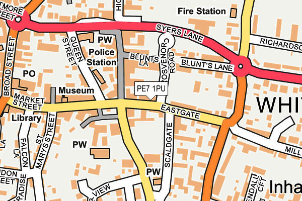 PE7 1PU map - OS OpenMap – Local (Ordnance Survey)