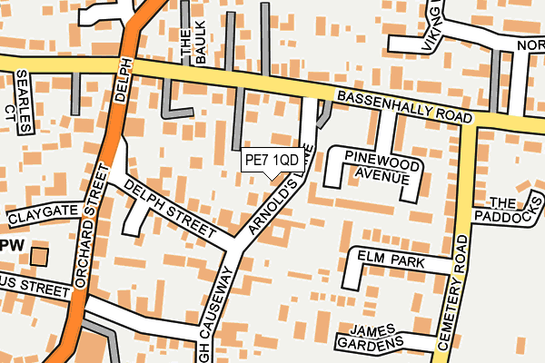 PE7 1QD map - OS OpenMap – Local (Ordnance Survey)