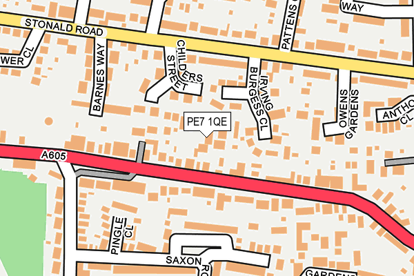 PE7 1QE map - OS OpenMap – Local (Ordnance Survey)