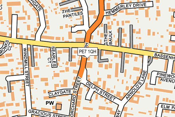 PE7 1QH map - OS OpenMap – Local (Ordnance Survey)