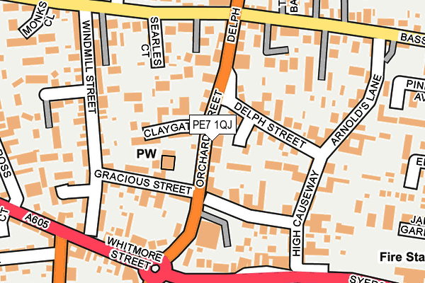 PE7 1QJ map - OS OpenMap – Local (Ordnance Survey)