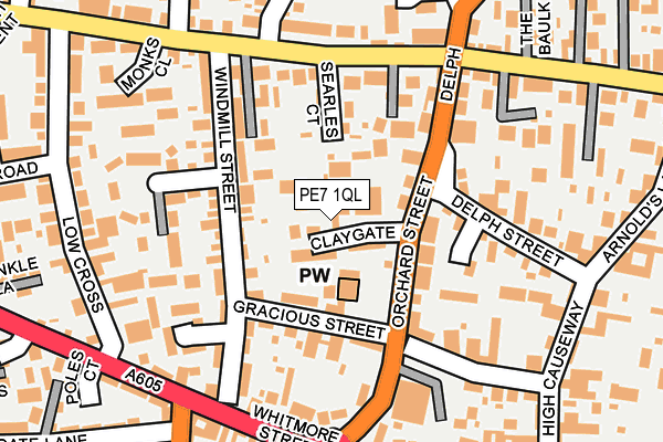 PE7 1QL map - OS OpenMap – Local (Ordnance Survey)