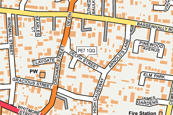 PE7 1QQ map - OS OpenMap – Local (Ordnance Survey)