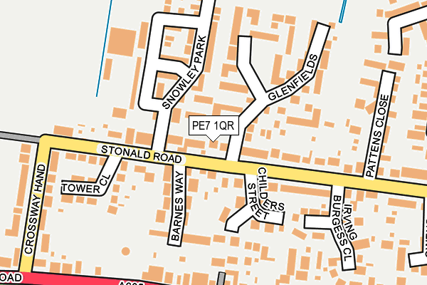 PE7 1QR map - OS OpenMap – Local (Ordnance Survey)
