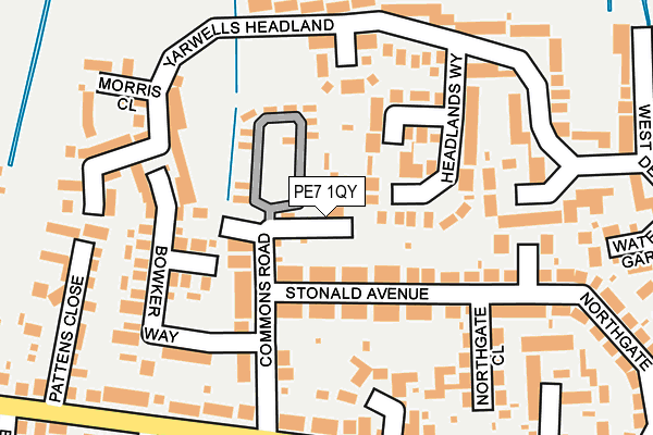 PE7 1QY map - OS OpenMap – Local (Ordnance Survey)