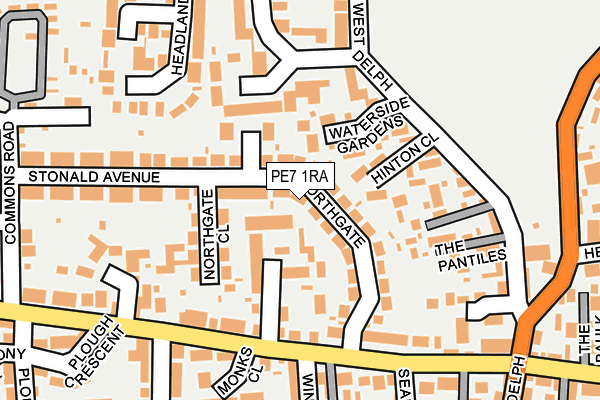 PE7 1RA map - OS OpenMap – Local (Ordnance Survey)