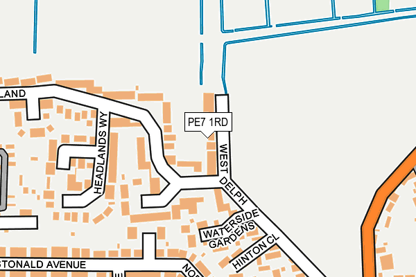 PE7 1RD map - OS OpenMap – Local (Ordnance Survey)