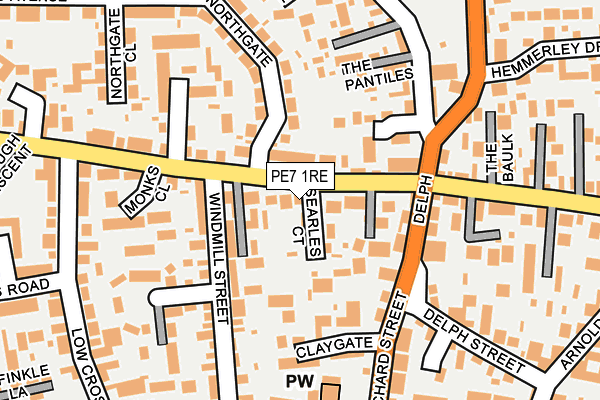 PE7 1RE map - OS OpenMap – Local (Ordnance Survey)