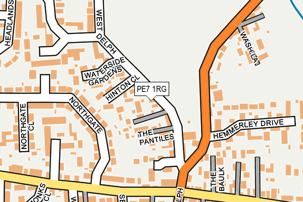 PE7 1RG map - OS OpenMap – Local (Ordnance Survey)