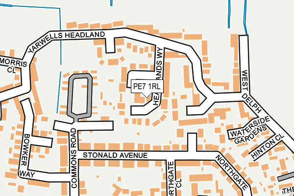PE7 1RL map - OS OpenMap – Local (Ordnance Survey)