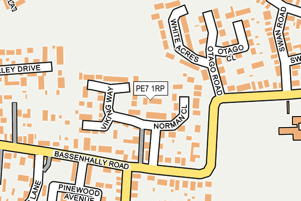 PE7 1RP map - OS OpenMap – Local (Ordnance Survey)