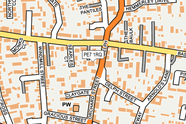 PE7 1RQ map - OS OpenMap – Local (Ordnance Survey)