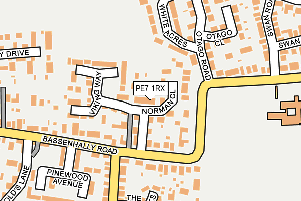 PE7 1RX map - OS OpenMap – Local (Ordnance Survey)