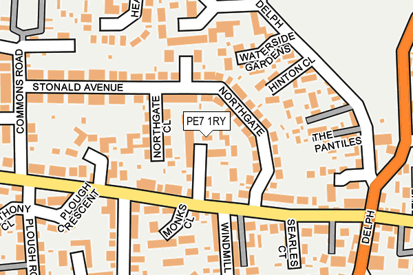 PE7 1RY map - OS OpenMap – Local (Ordnance Survey)