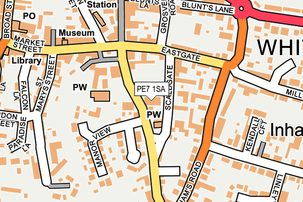PE7 1SA map - OS OpenMap – Local (Ordnance Survey)