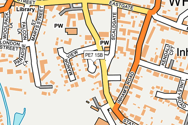 PE7 1SB map - OS OpenMap – Local (Ordnance Survey)