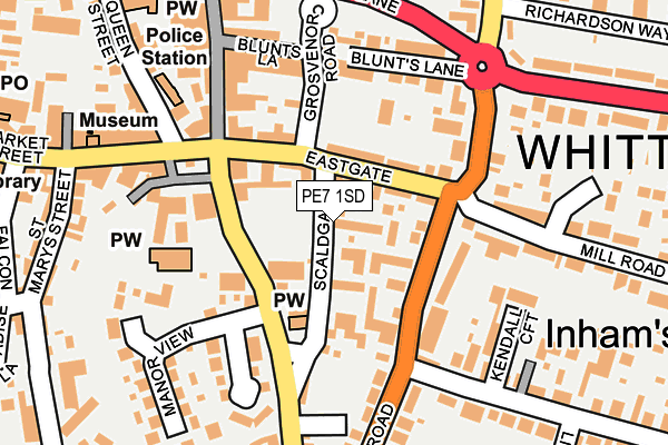 PE7 1SD map - OS OpenMap – Local (Ordnance Survey)