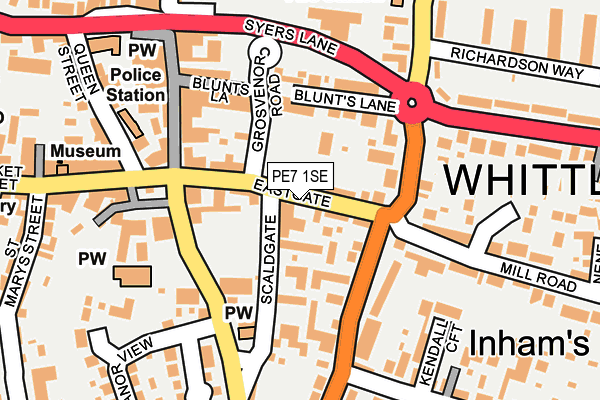 PE7 1SE map - OS OpenMap – Local (Ordnance Survey)