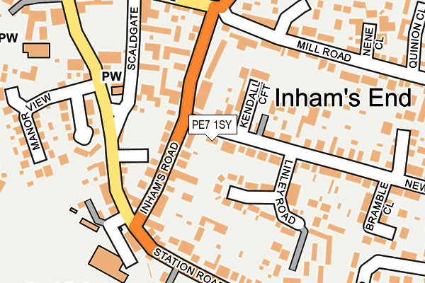 PE7 1SY map - OS OpenMap – Local (Ordnance Survey)