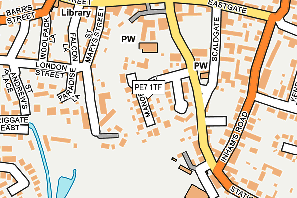 PE7 1TF map - OS OpenMap – Local (Ordnance Survey)