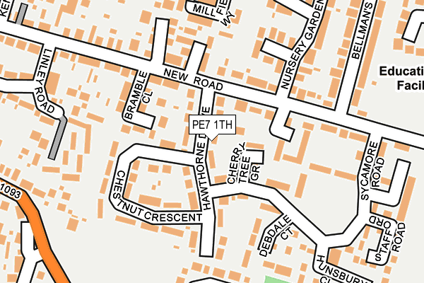 PE7 1TH map - OS OpenMap – Local (Ordnance Survey)