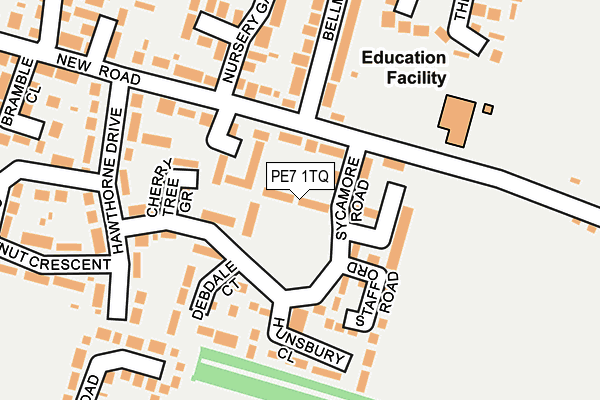 PE7 1TQ map - OS OpenMap – Local (Ordnance Survey)