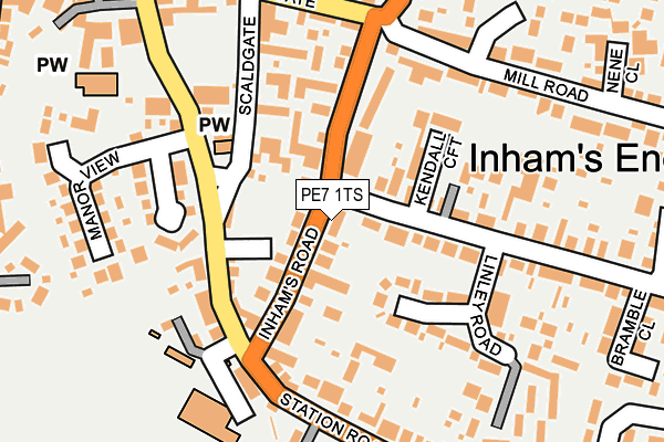 PE7 1TS map - OS OpenMap – Local (Ordnance Survey)