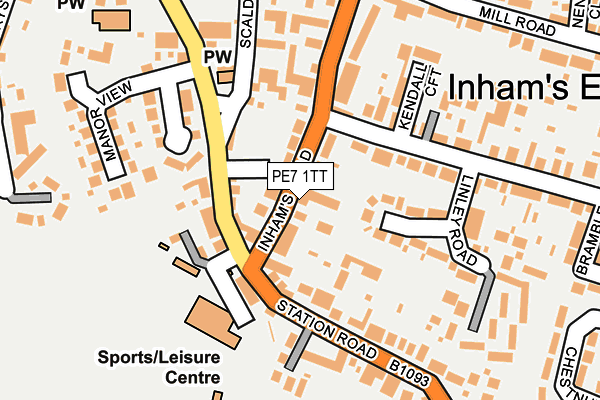 PE7 1TT map - OS OpenMap – Local (Ordnance Survey)