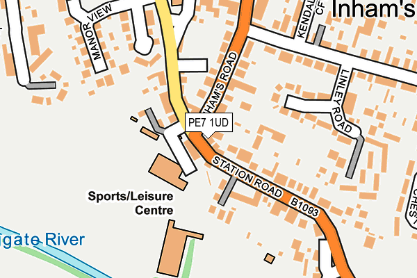 PE7 1UD map - OS OpenMap – Local (Ordnance Survey)