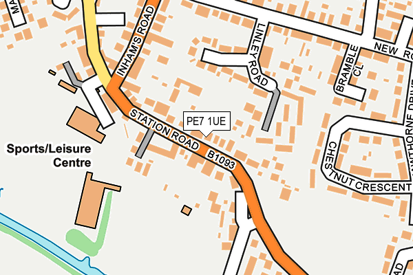 PE7 1UE map - OS OpenMap – Local (Ordnance Survey)